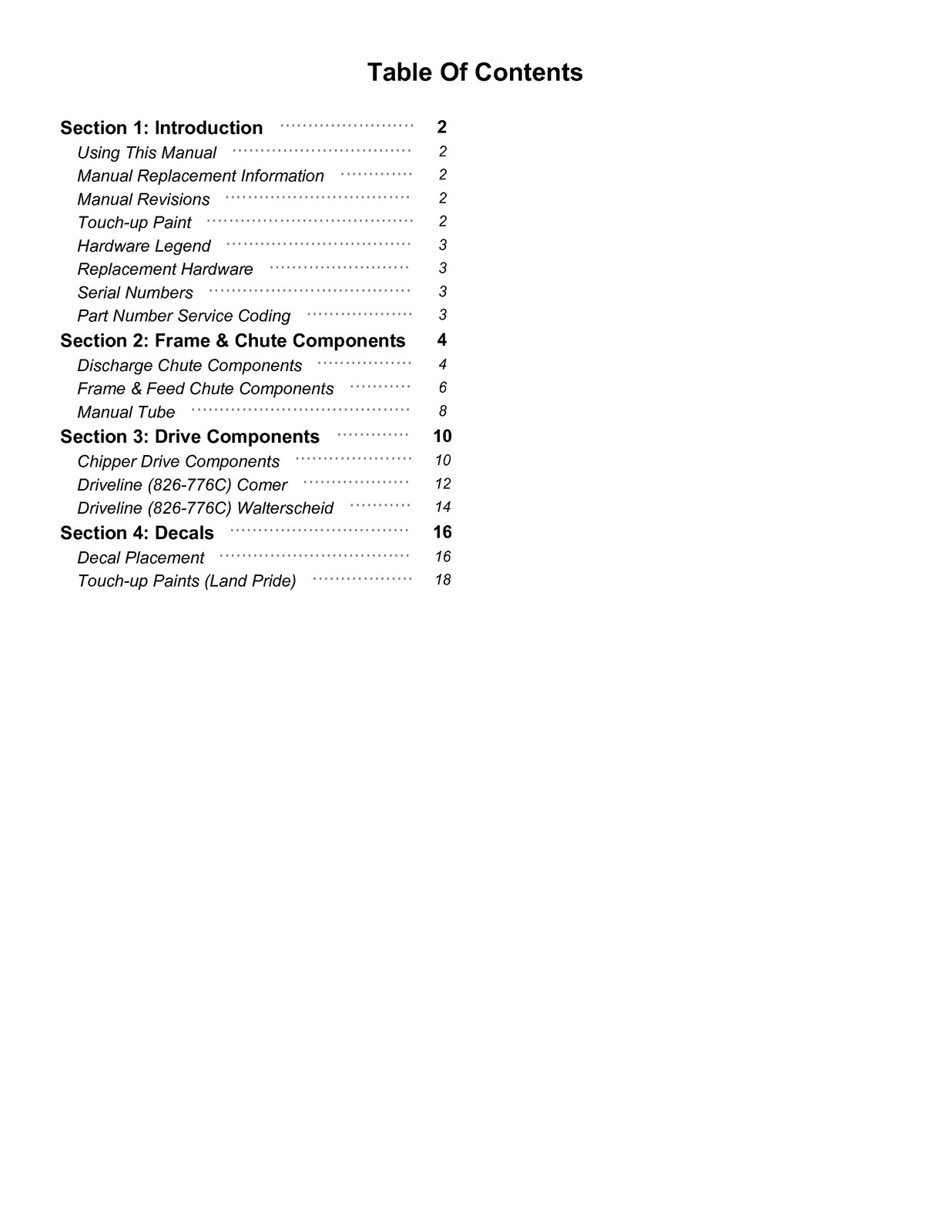 LAND PRIDE WC1504 Wood Chippers Parts Manual 2026 – WIRE BOUND – TOUGH COVERS