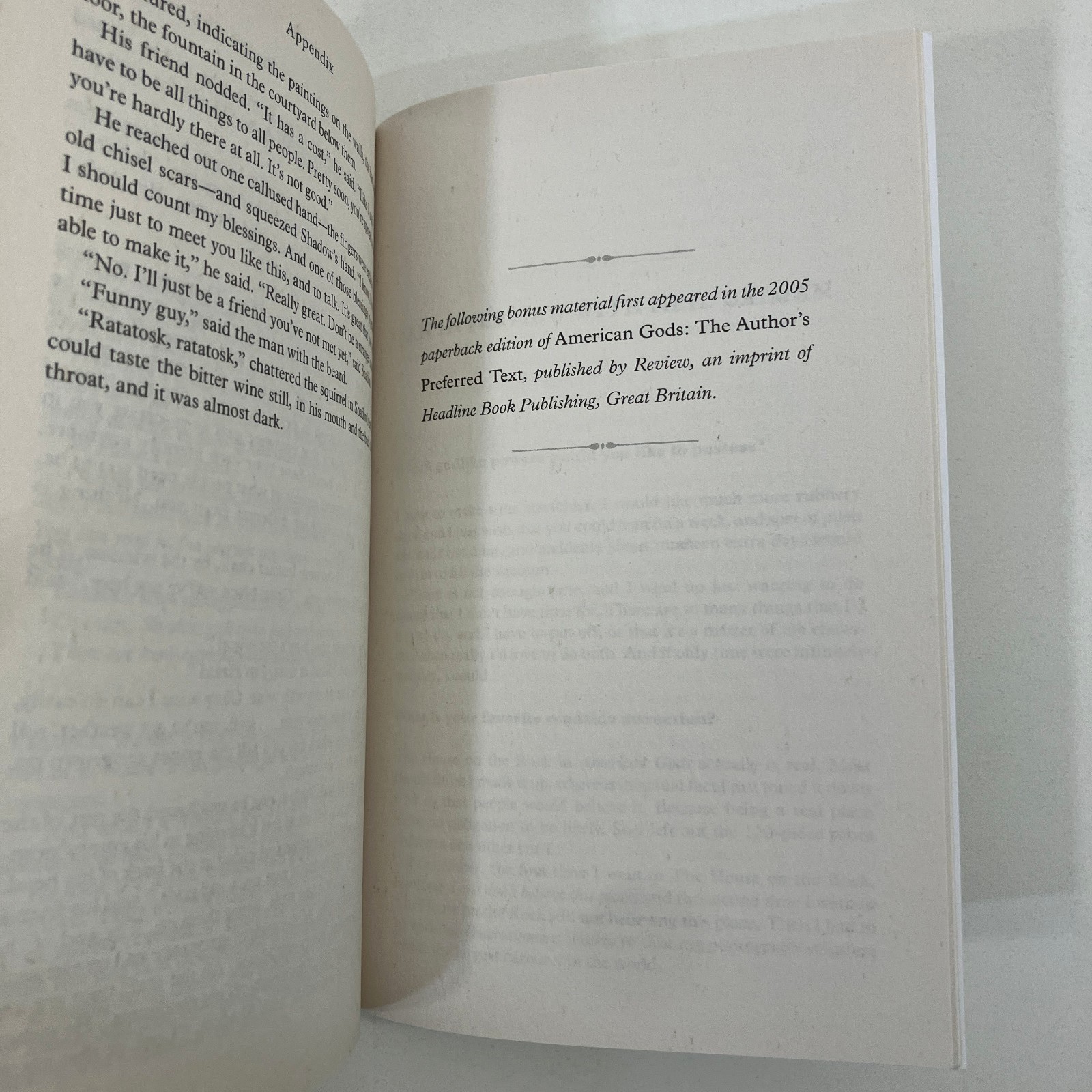 American Gods Neil Gaiman SIGNED William Morrow 2021 Author’s Preferred Text TPB