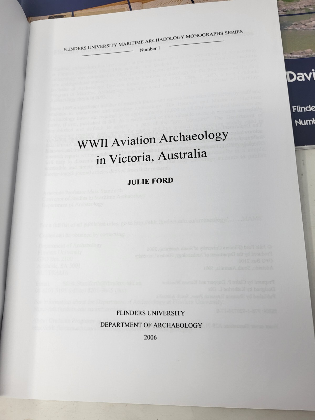 Lot 6 Flinders Univ Maritime Archaeology Monograph Series Australia 1 2 3 8 9 10