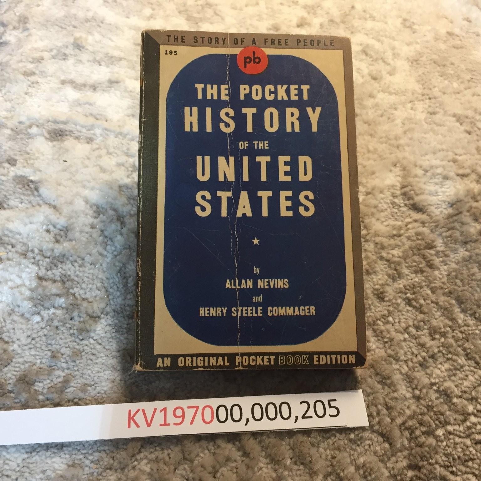 The Pocket History of the United States Nevins Commmager 1943 Pocket Books