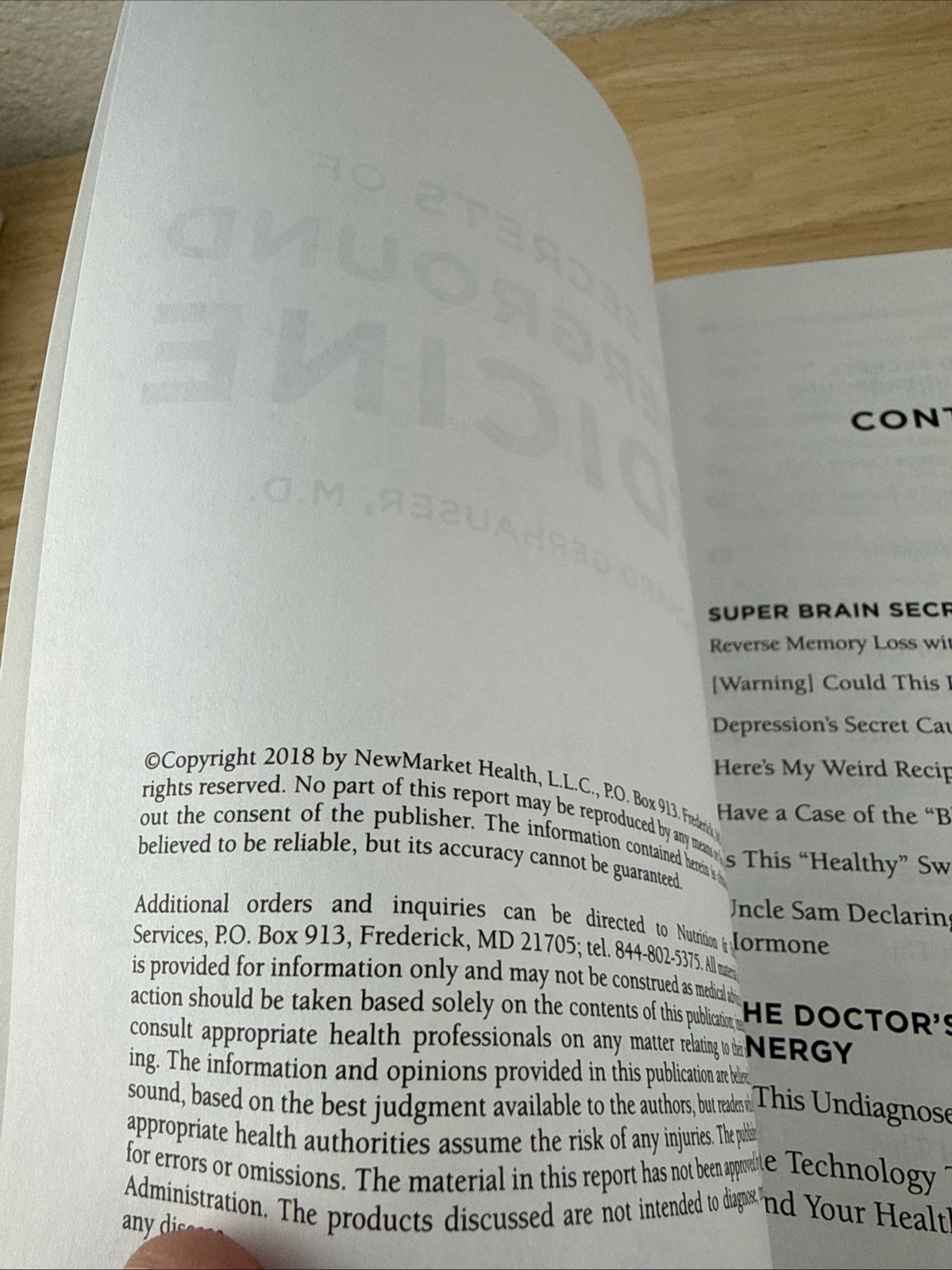 The Secrets of Underground Medicine by Dr. Richard Gerhauser, Paperback, Health