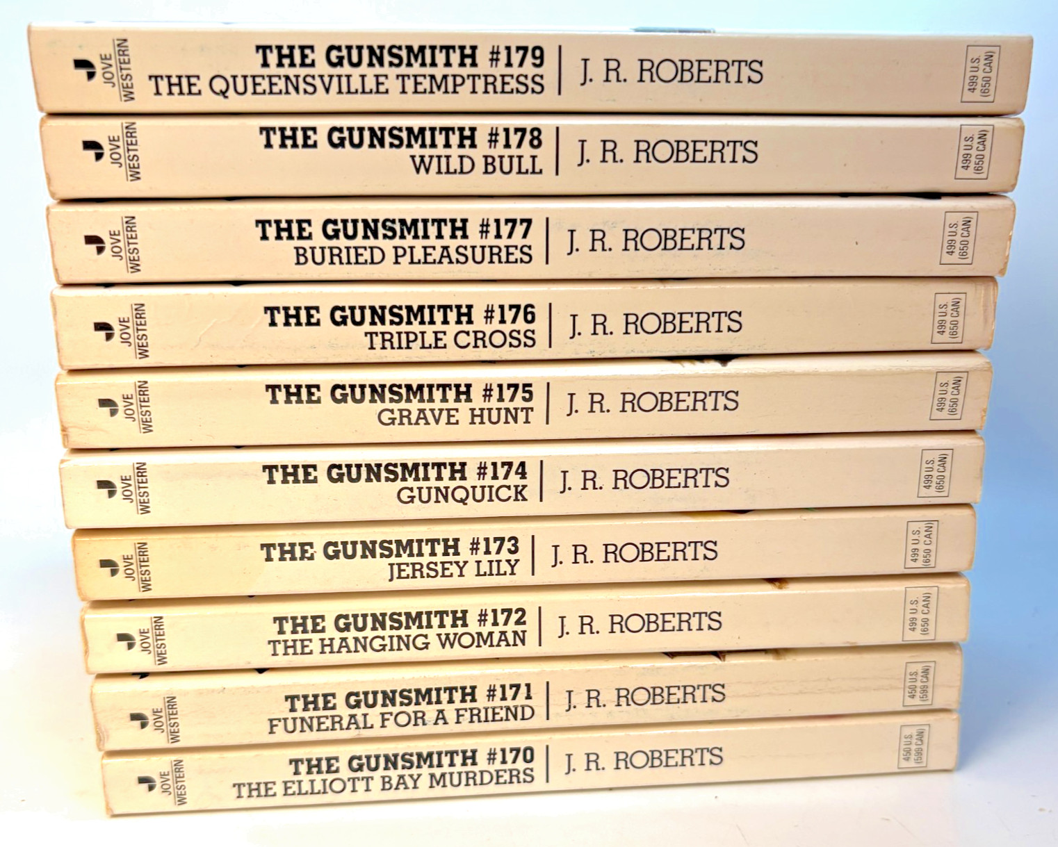 The Gunsmith Series – JR Roberts Lot of 10 Paperbacks Vols. #170-179