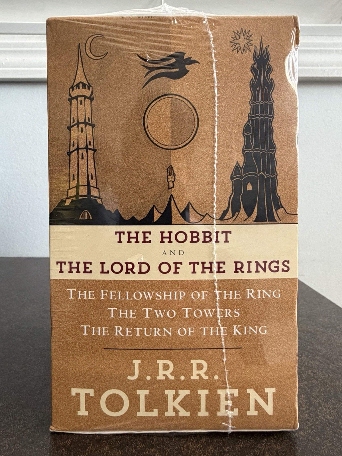 J.R.R. TOLKIEN 4 BOOK BOXED SET THE HOBBIT AND THE LORD OF RINGS LOTR DEL REY 🆕