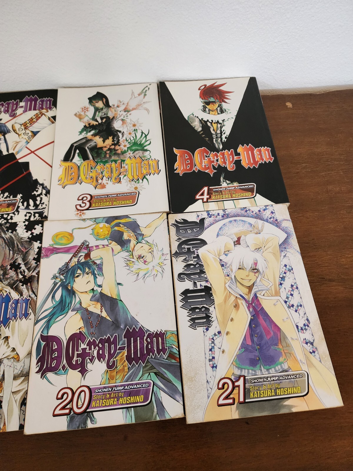 D.Gray man Volumes 1,2,3,4,5,7,20,21 Manga Lot of 8, English Shonen Jump Anime