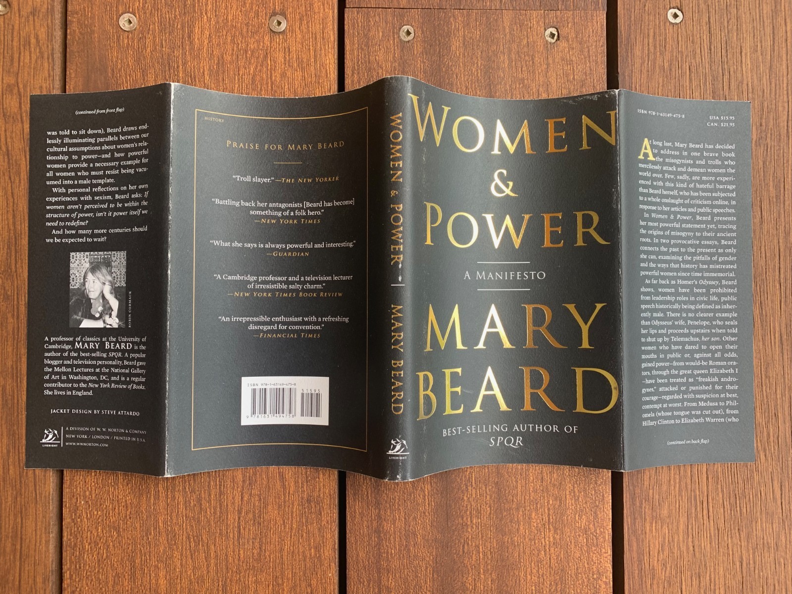 Women & Power Mary Beard 2017 Hardcover First Edition 2nd Printing HB