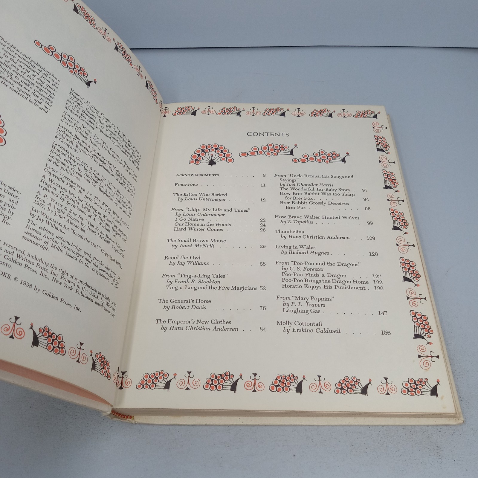 Fun And Fancy: 1958 Golden Press Hardcover by Bryna and Louis Untermeyer
