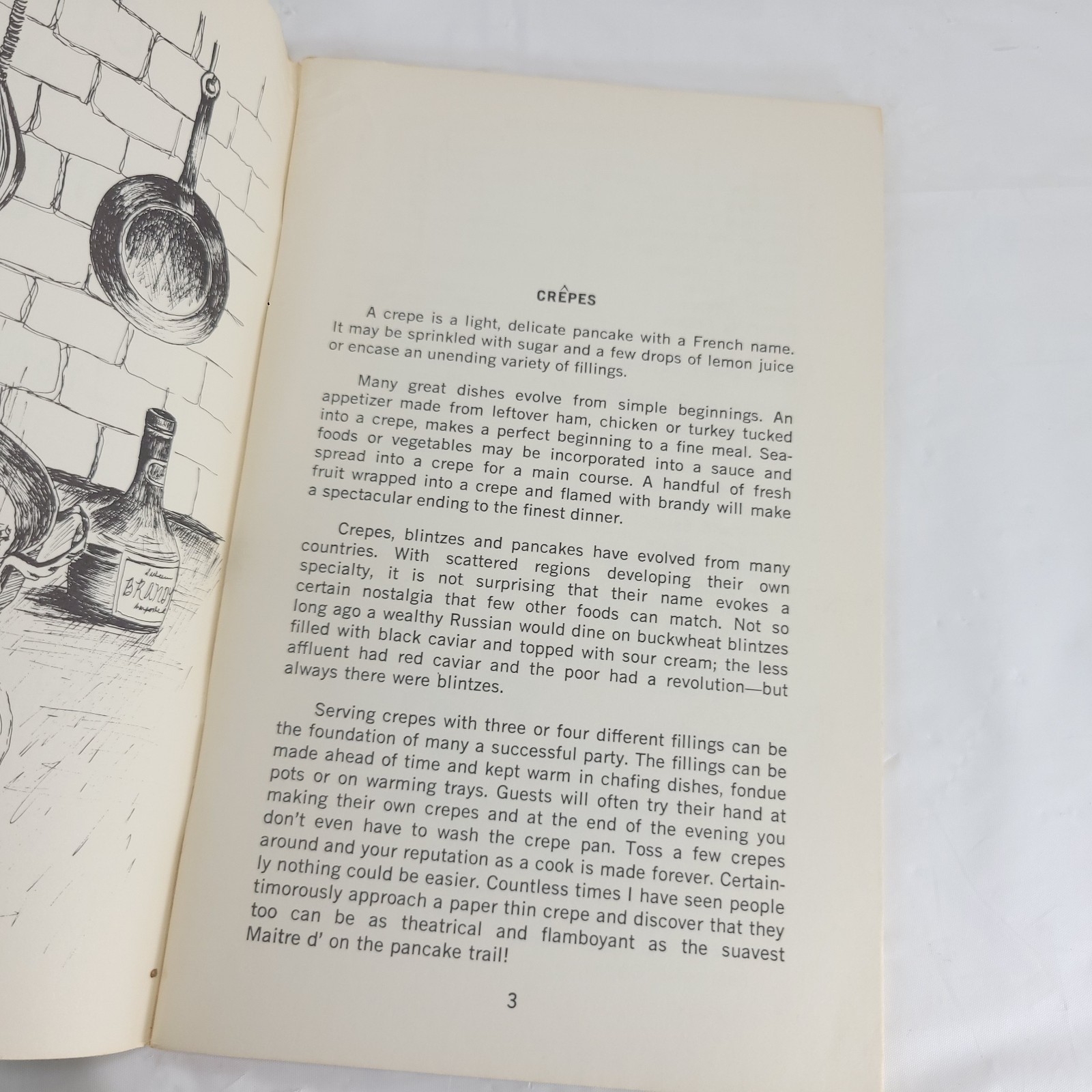 Vintage Crepes Flaming Desserts Potpourri Press Cookbook Pamphlet Irena Kirshman