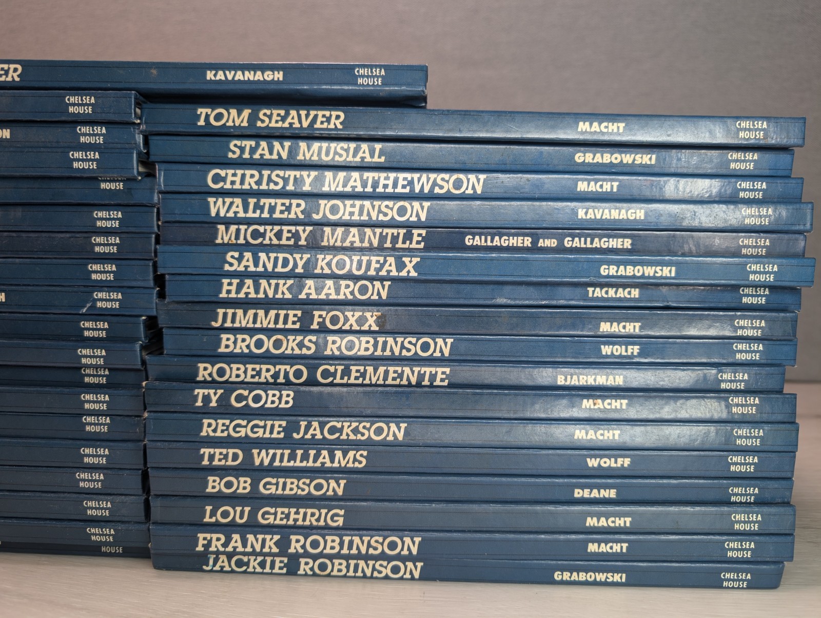 Lot of 36 Baseball Legends Series Hardcover Books Chelsea House 90’s HC Set MLB