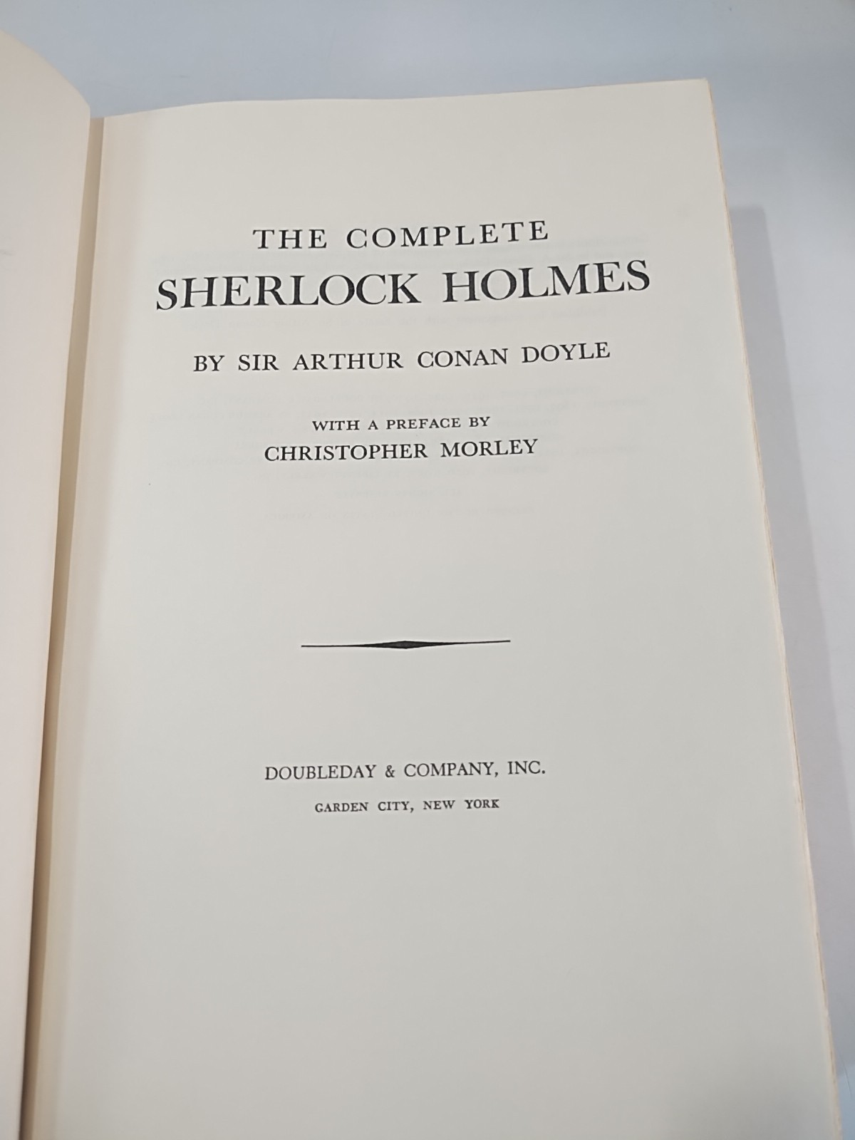 Vintage The Complete Sherlock Holmes by Sir Arthur Conan Doyle Doubleday Omnibus