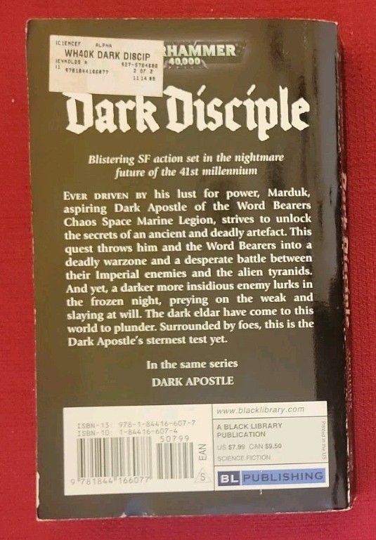 Word Bearers Trilogy Anthony Reynolds Dark Apostle Creed Disciple Warhammer 40k