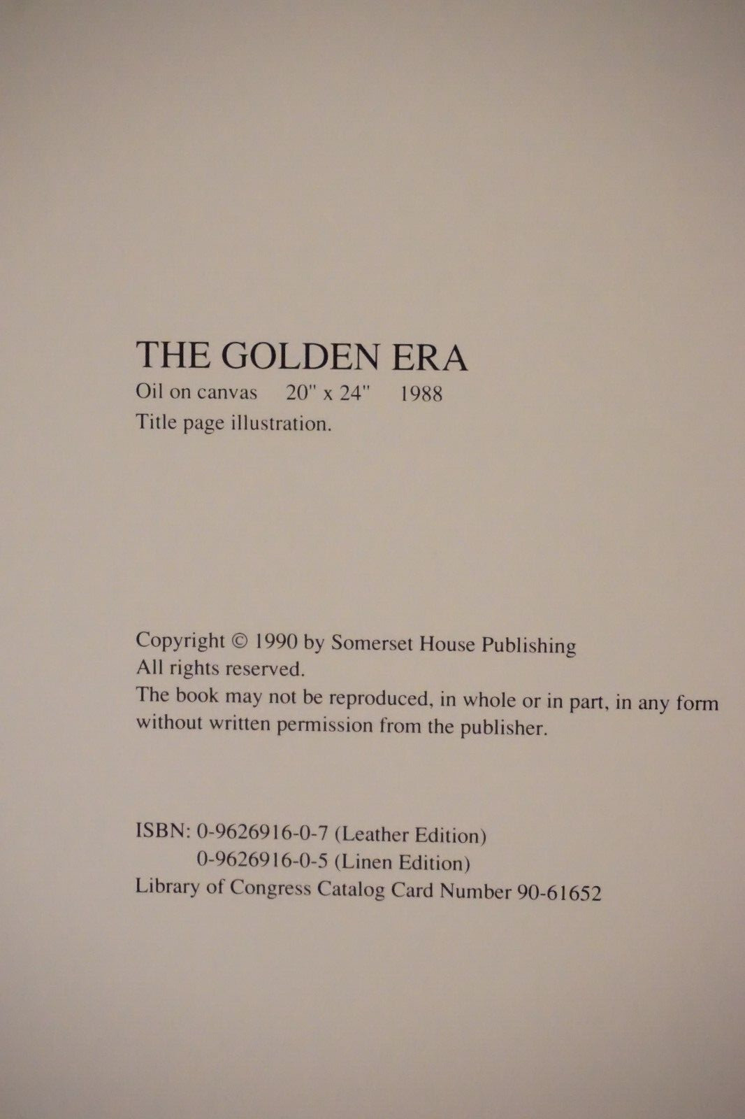 The Golden Era: A Celebration of Light by G. Harvey