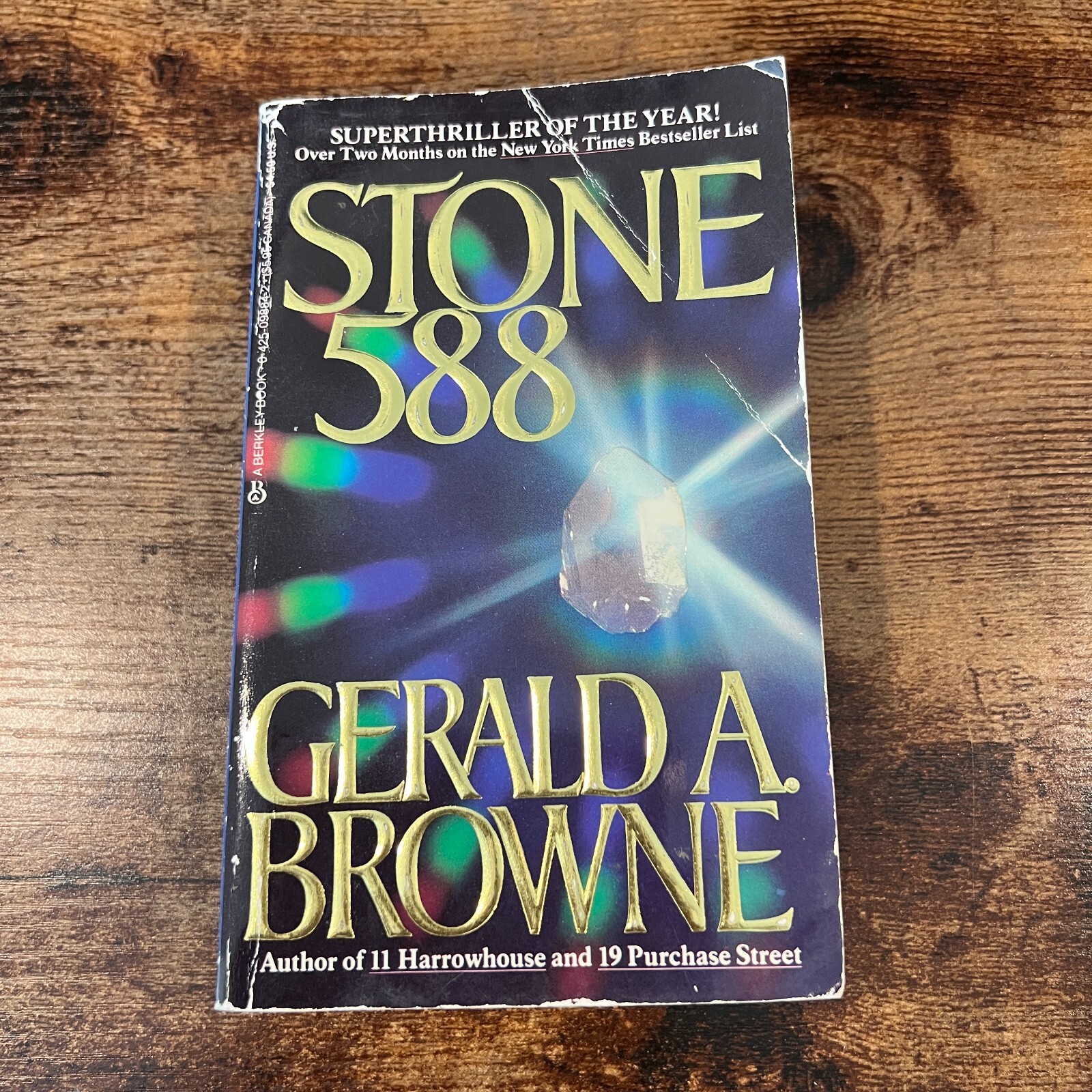 Stone 588 – Mass Market Paperback By Browne, Gerald A – Berkley Edition 1987
