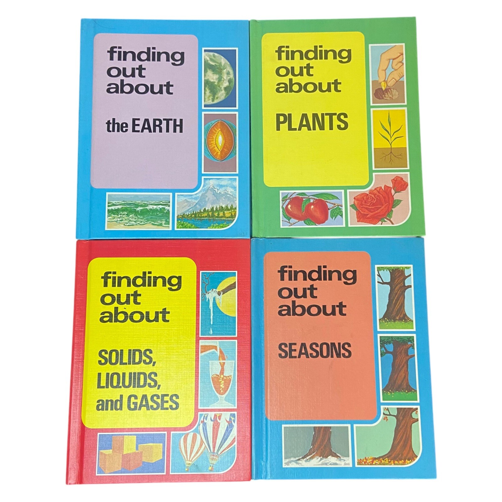 (SET OF 4) VTG 1974 “Finding Out About” By Francis Alder Educational Hardcover
