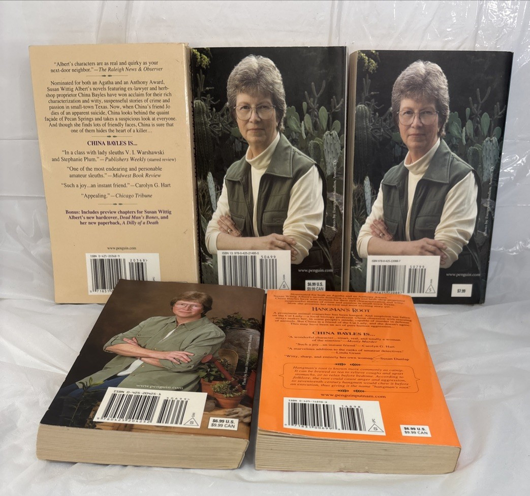 Susan Wittig Albert, lot of 5, National Bestselling Author, a unique series