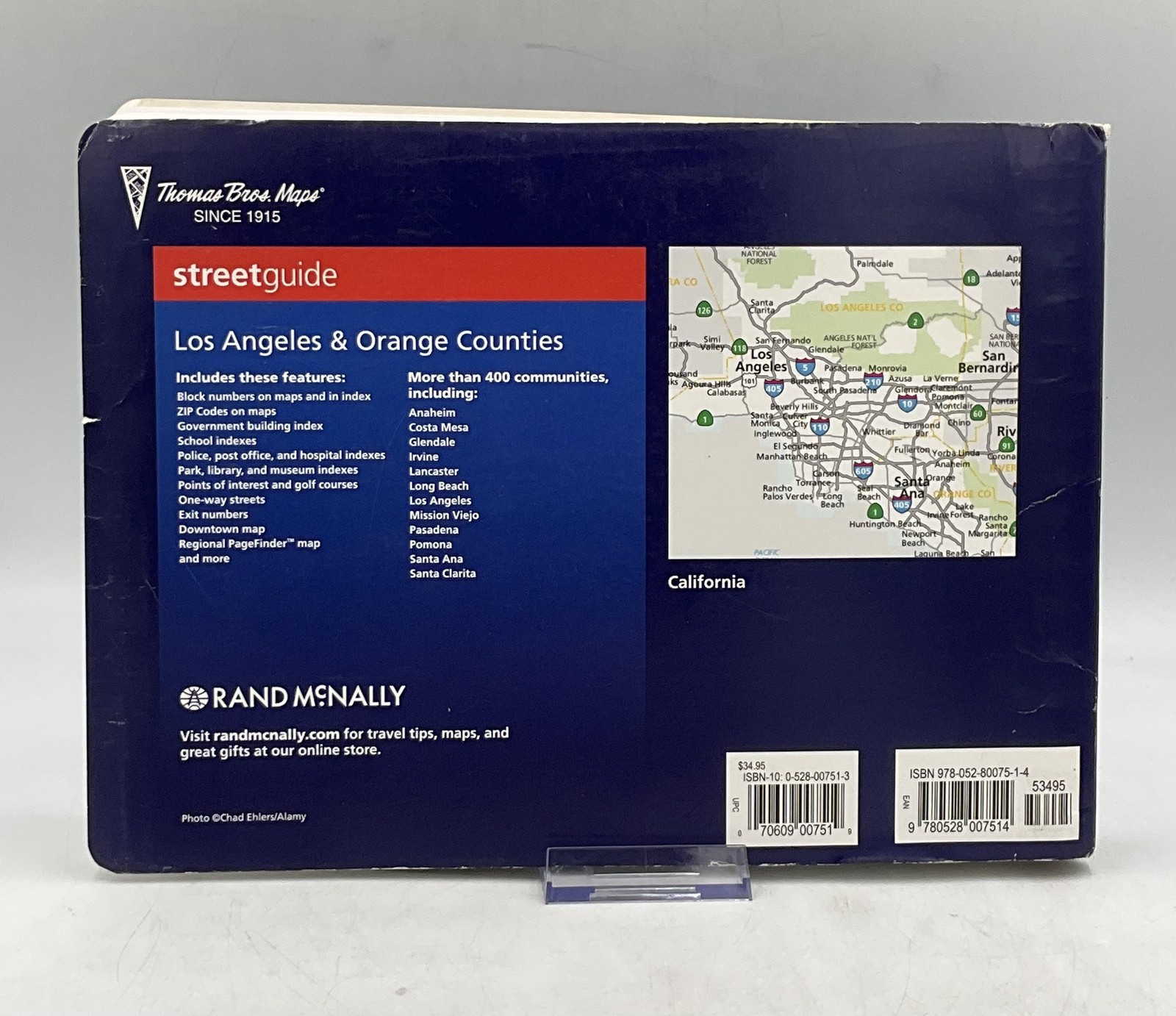 Los Angeles & Orange Counties Rand McNally 2013 Ring/Wire Bound Streetguide