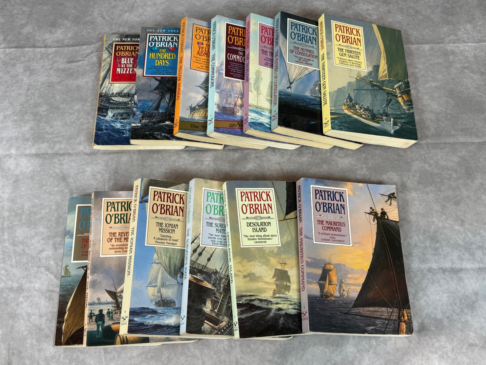 Patrick O’Brian Aubrey Maturin Series 15 Book Lot Norton PB & HC Maritime