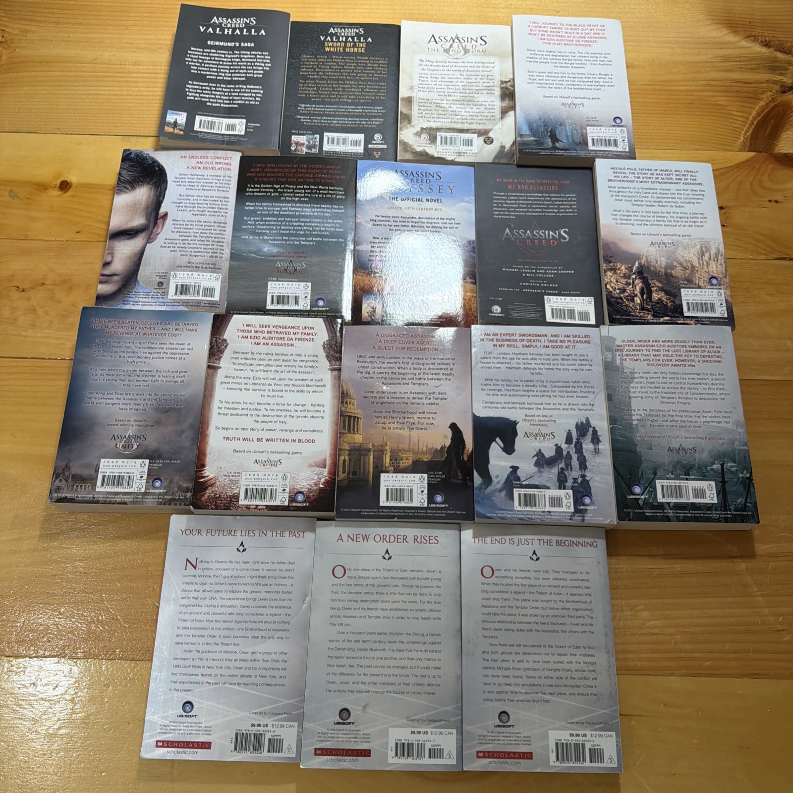 Assassin’s Creed 17 Novel Lot PB Books – Oliver Bowden Kirby Leisheng Preowned