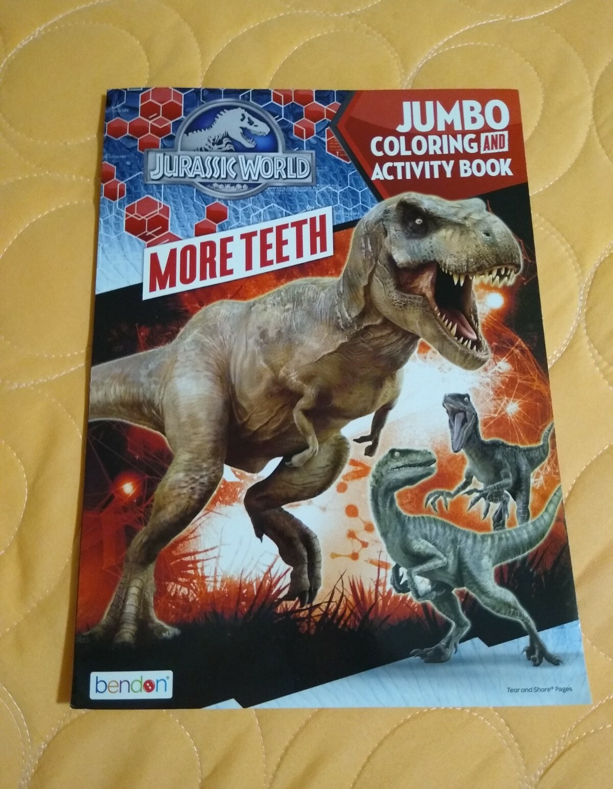 Jurassic World Dinosaurs Coloring/Activity Book with Tear/Share Pages 🆕🆓ship!
