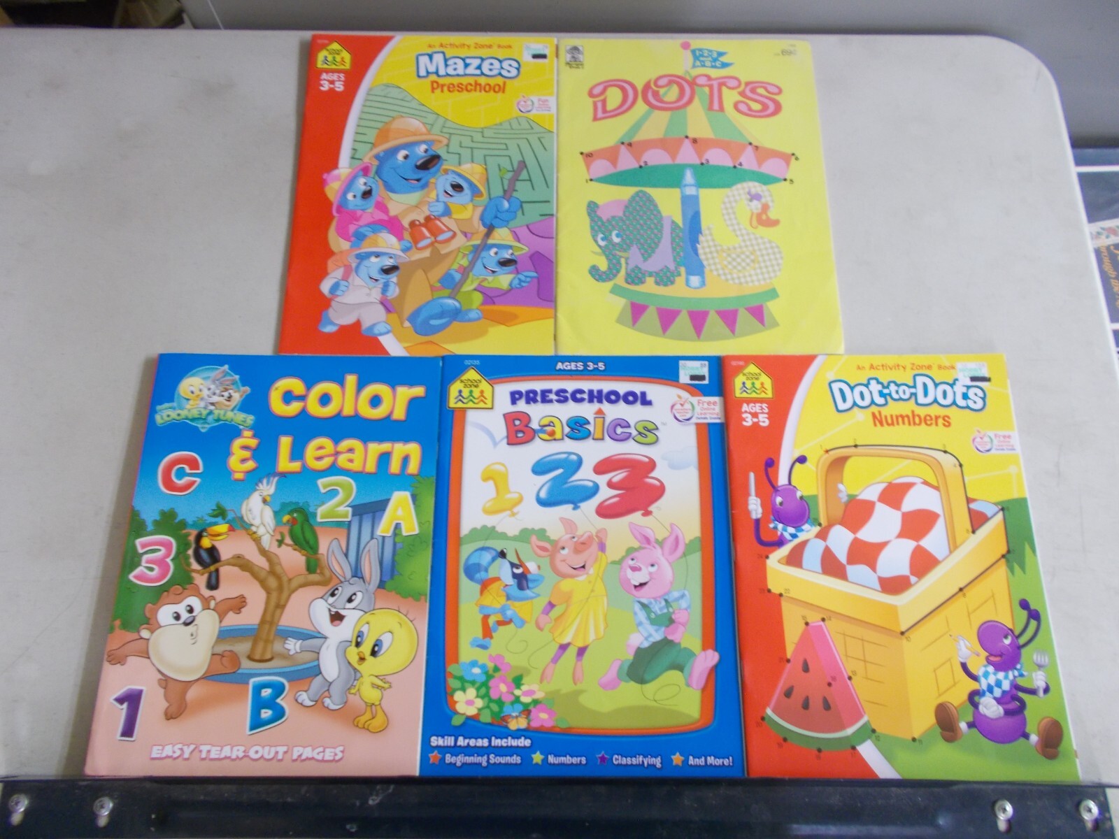 18 PRESCHOOL WORKBOOK KINDERGARTEN EARLY LEARNING SOME PAGES ARE WORKED