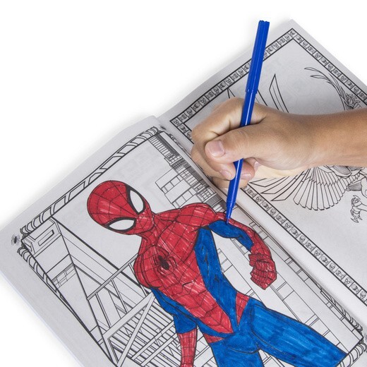 Spider-Man 80 Page Jumbo Coloring and Activity Book – With Free 16 Color Crayons
