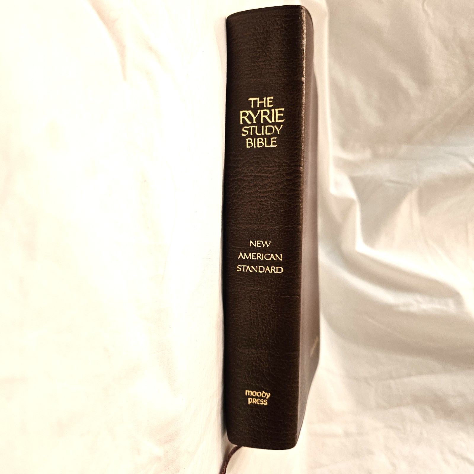 Ryrie Study Bible NASB Brown Leather 1978 Moody Press Charles C Ryrie Gold Edge