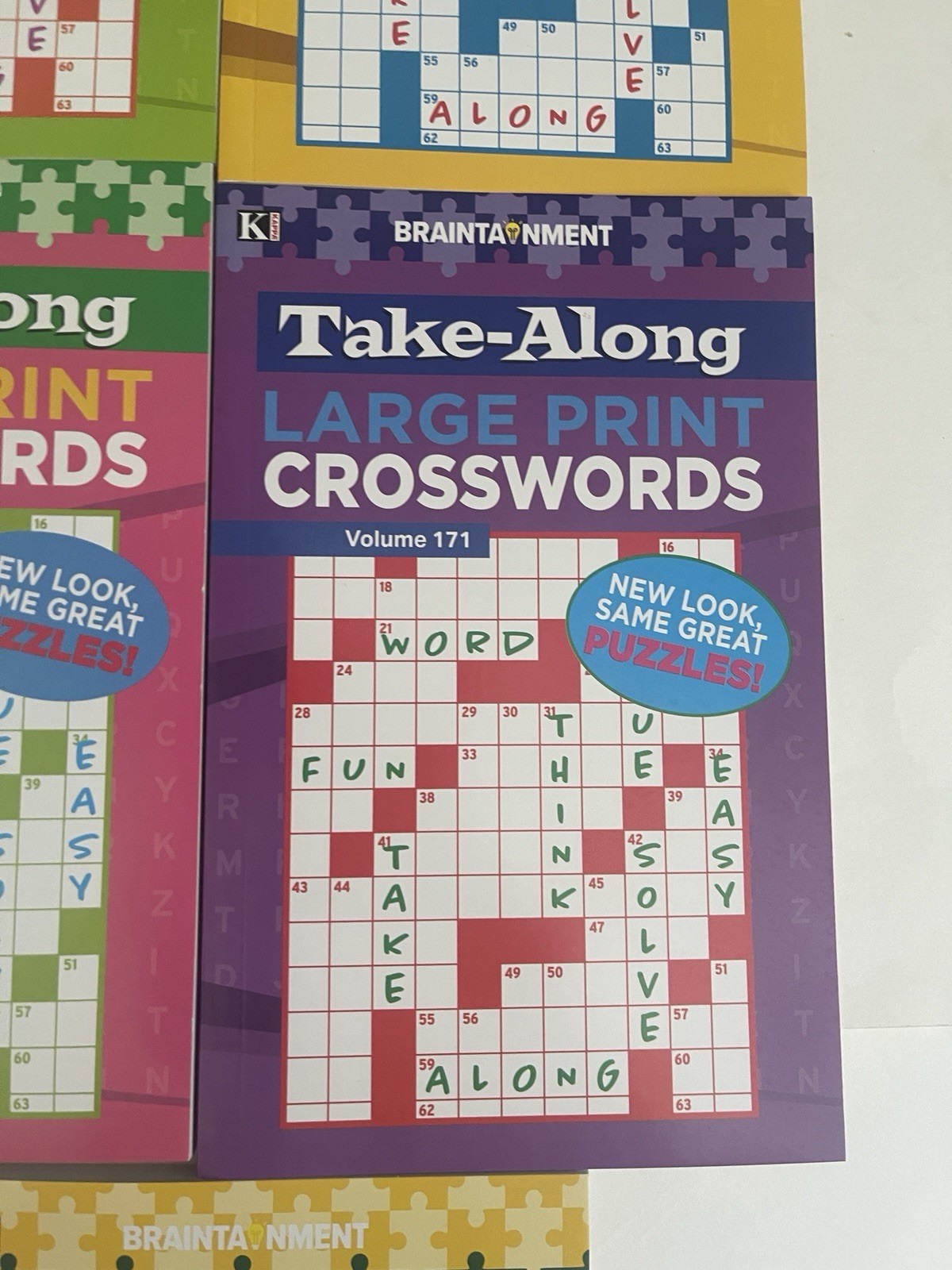 Lot 8 Kappa Take Along Large Print Crossword Books Braintainment NEW Free Ship
