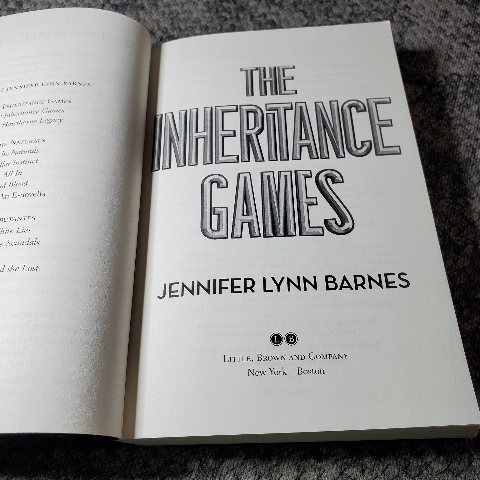 The Inheritance Games Jennifer Lynn Barnes 2022 Trade Paperback Mystery