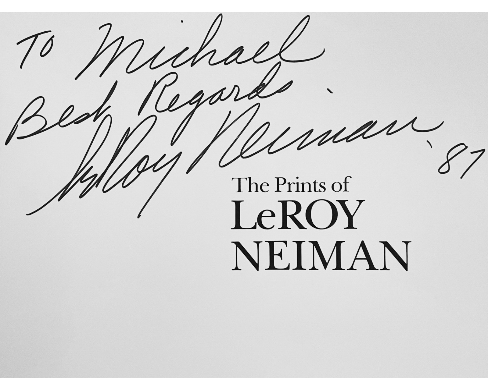THE PRINTS OF LEROY NEIMAN Knoedler Pub. 1980 1st Ed HC Book Signed by Artist