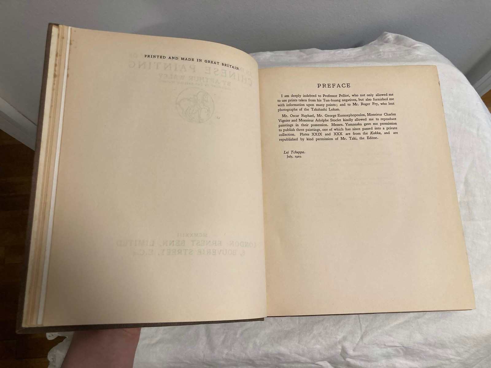 An Introduction to the Study of Chinese Painting Arthur Waley 1st Ed HC 1923