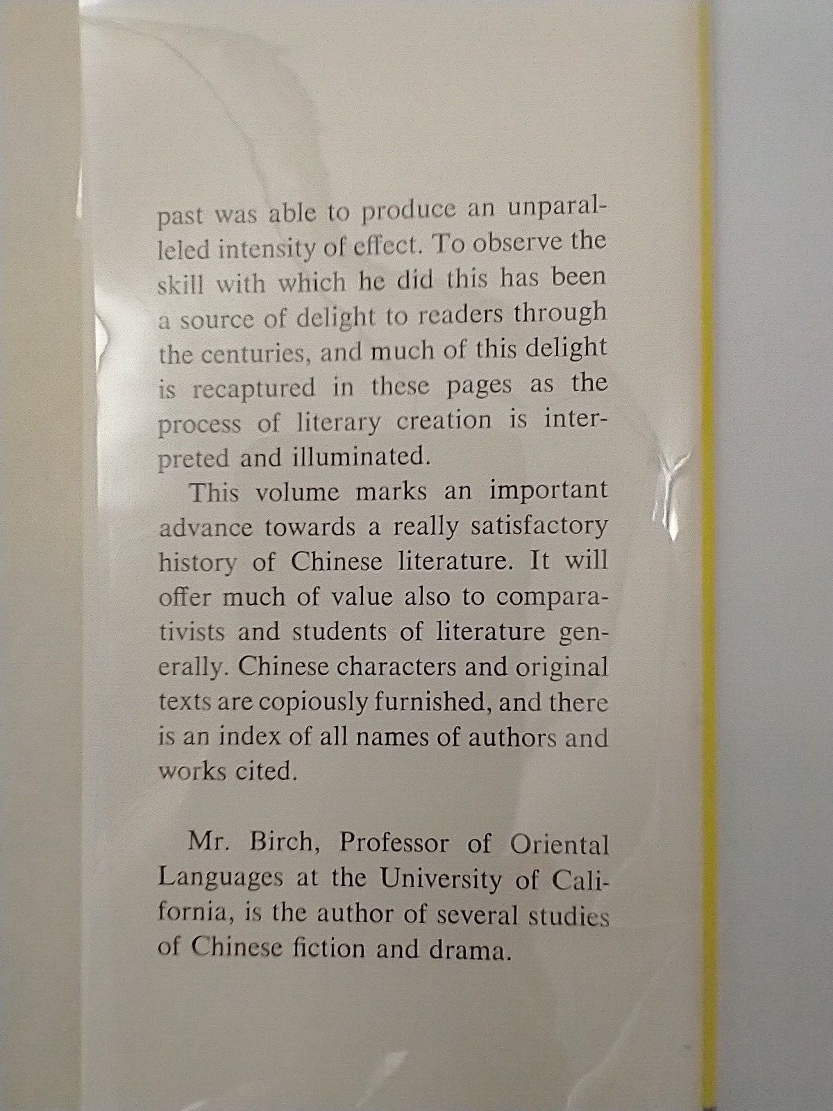 Studies in Chinese Literary Genres. Edited With an Introduction by Cyril Birch.