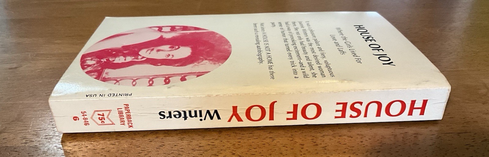 House of Joy Joannie Winters Adult Autobiography 1966 Papberback Library Sleaze