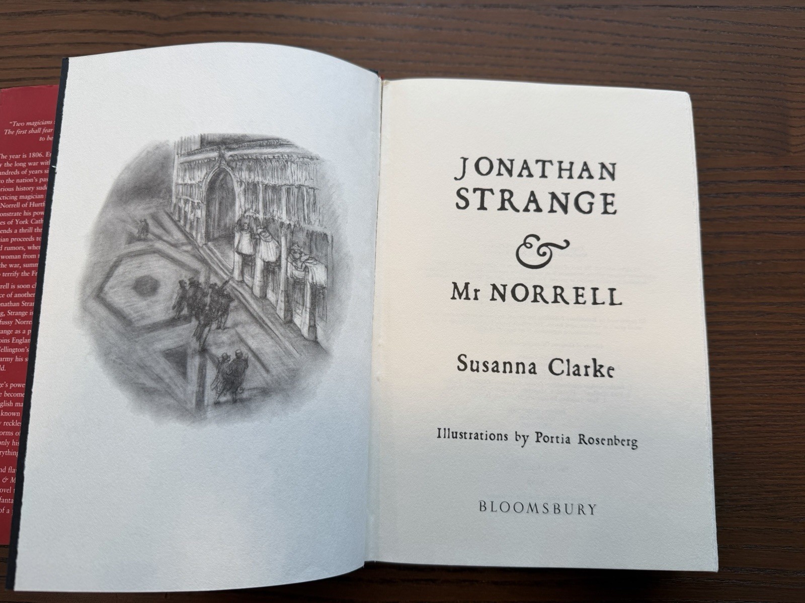 Jonathan Strange and Mr Norrell by Susanna Clarke Christmas Red Hardcover