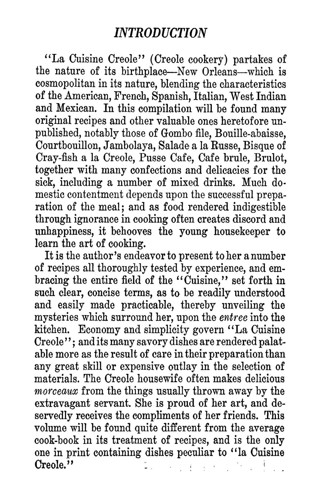 1885 LA Cuisine Creole Vintage Cook Book 271 Pages