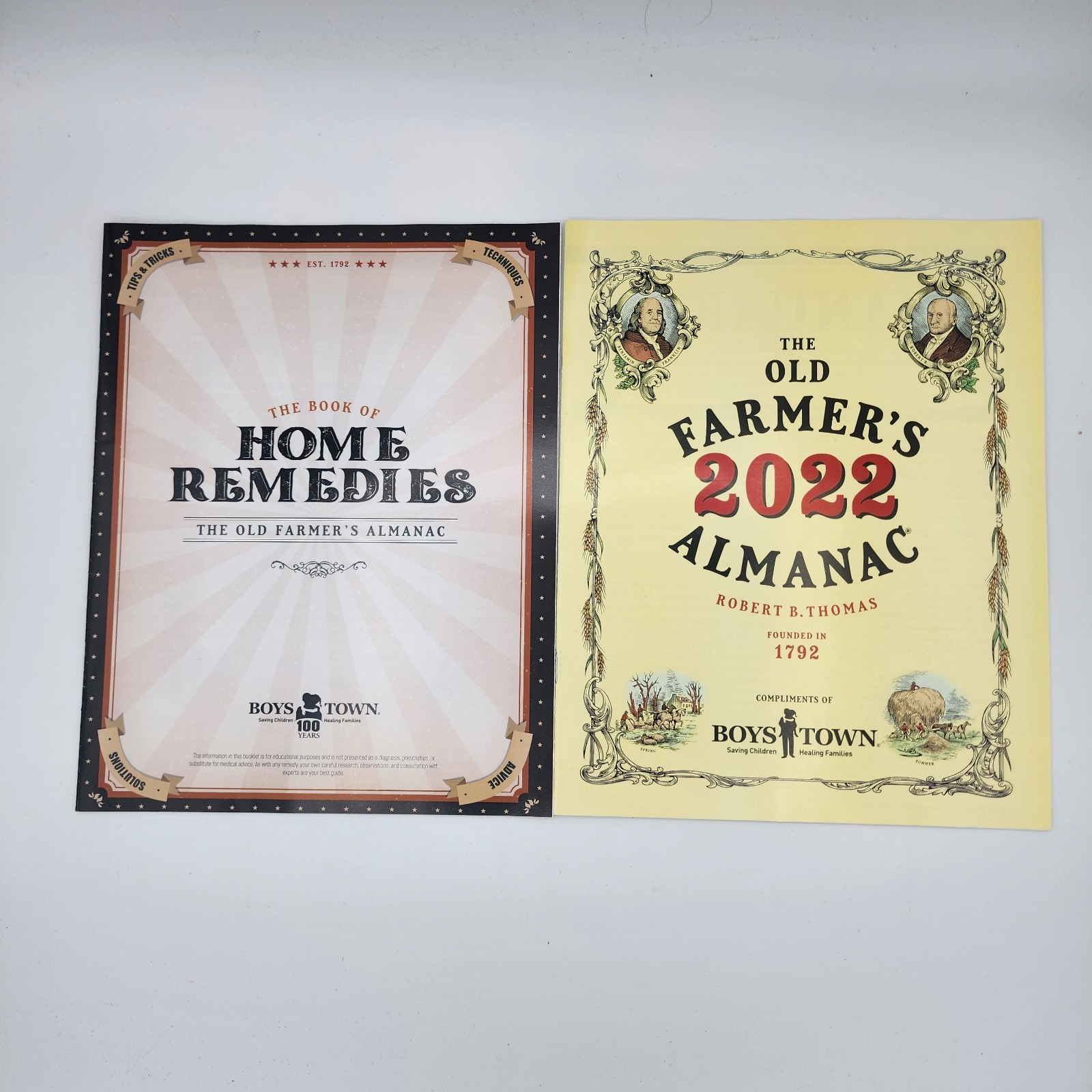 Boy’s Town The Old Farmer’s Almanac Lot (2) 2021-2022 VG