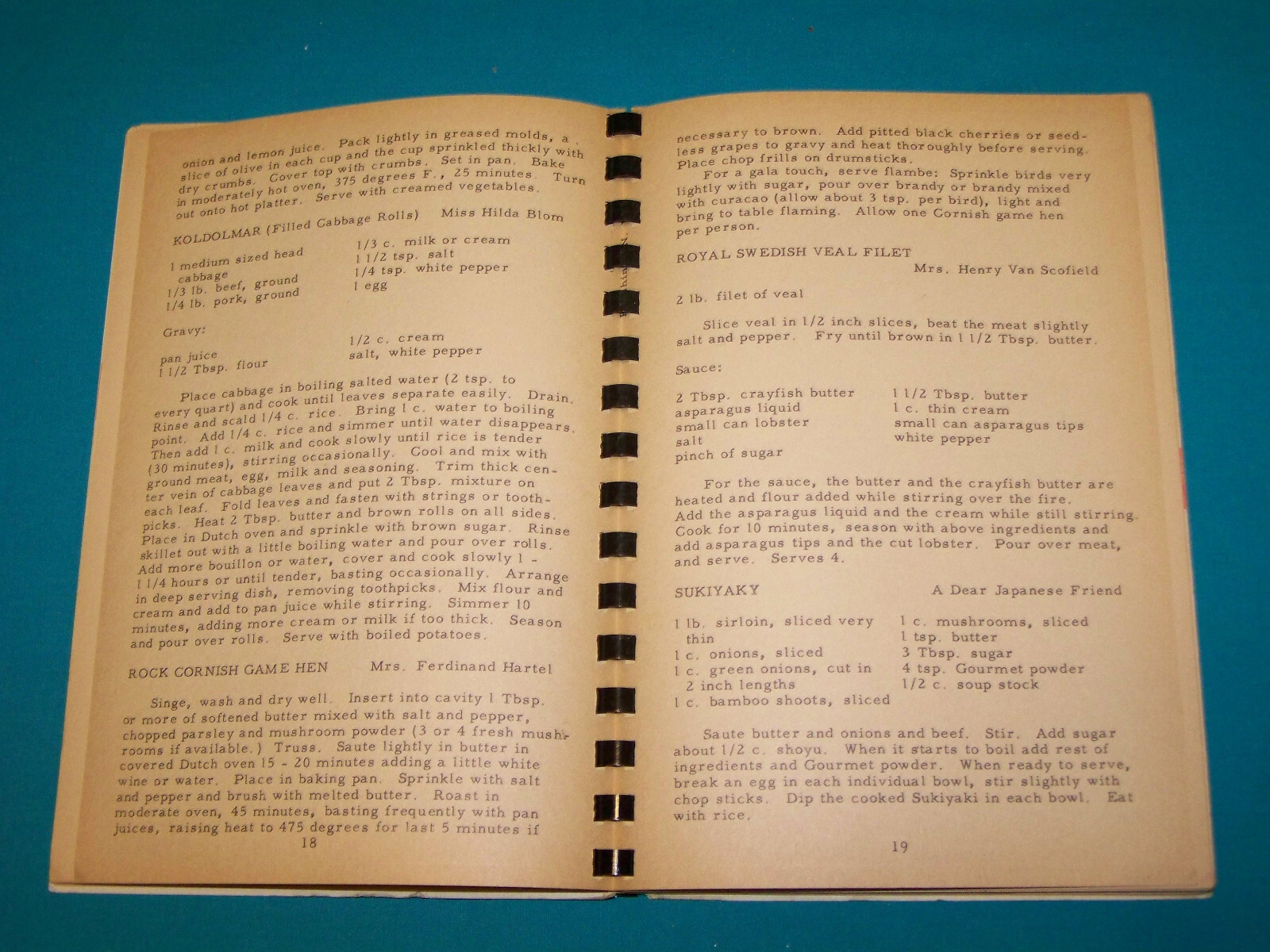1957 Round Table Club Cook Book Flushing, Queens, New York NY