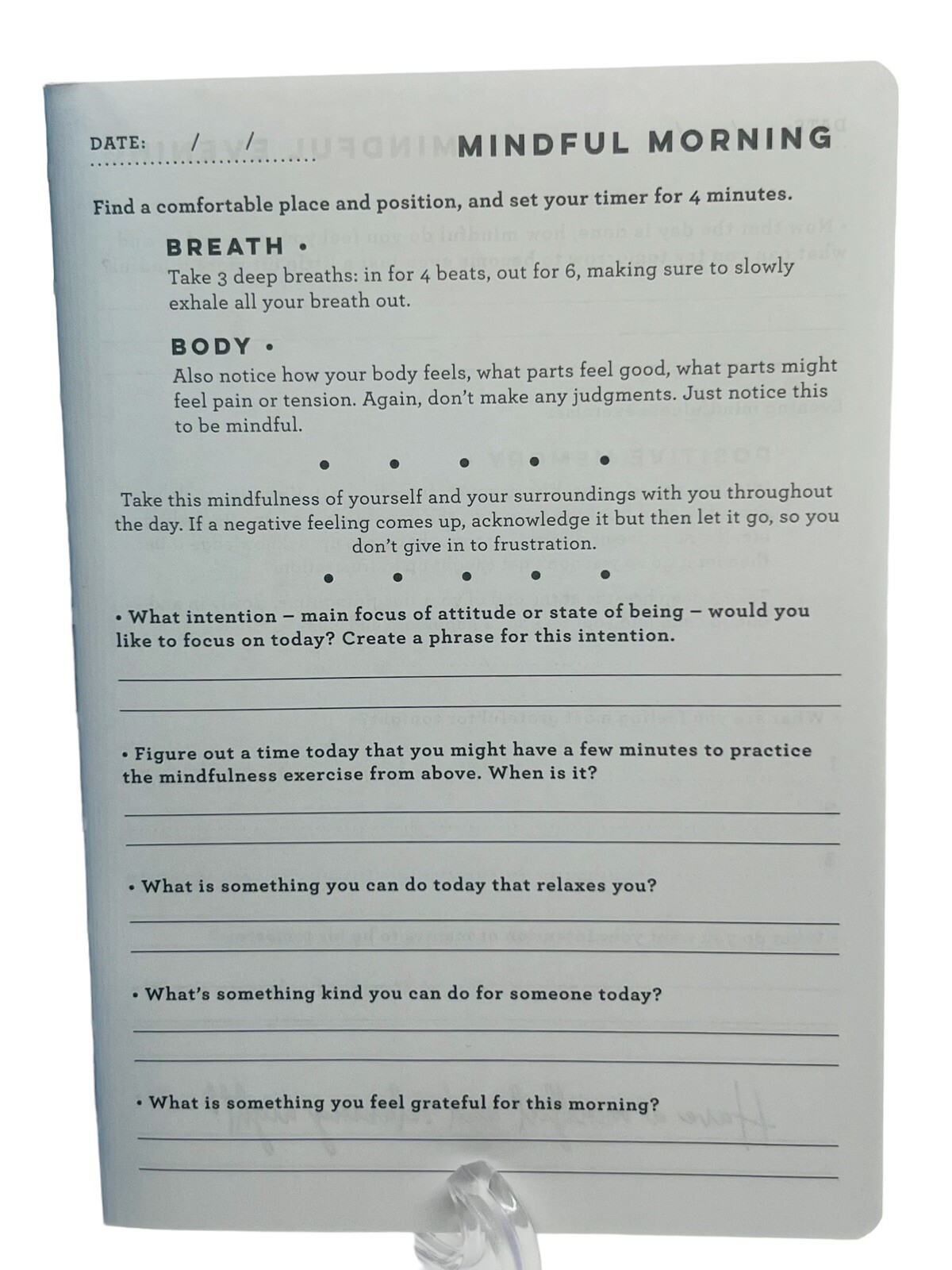 The Mindfulness Guided Daily Journal 260 Pages 8×6 in Softcover Gift Men Women