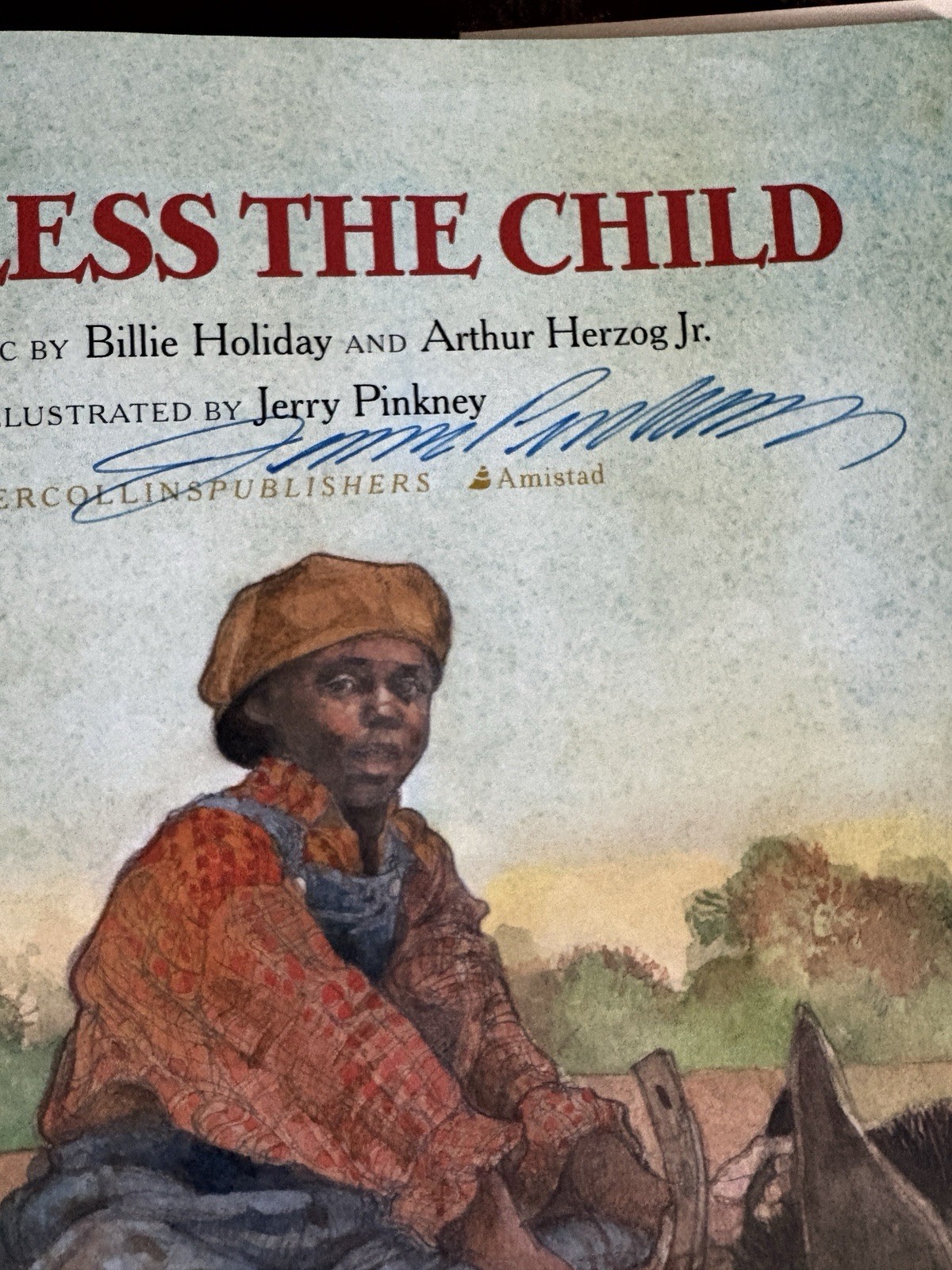 God Bless the Child by Billie Holiday and Arthur Herzog Jr. SIGNED Jerry Pinkney