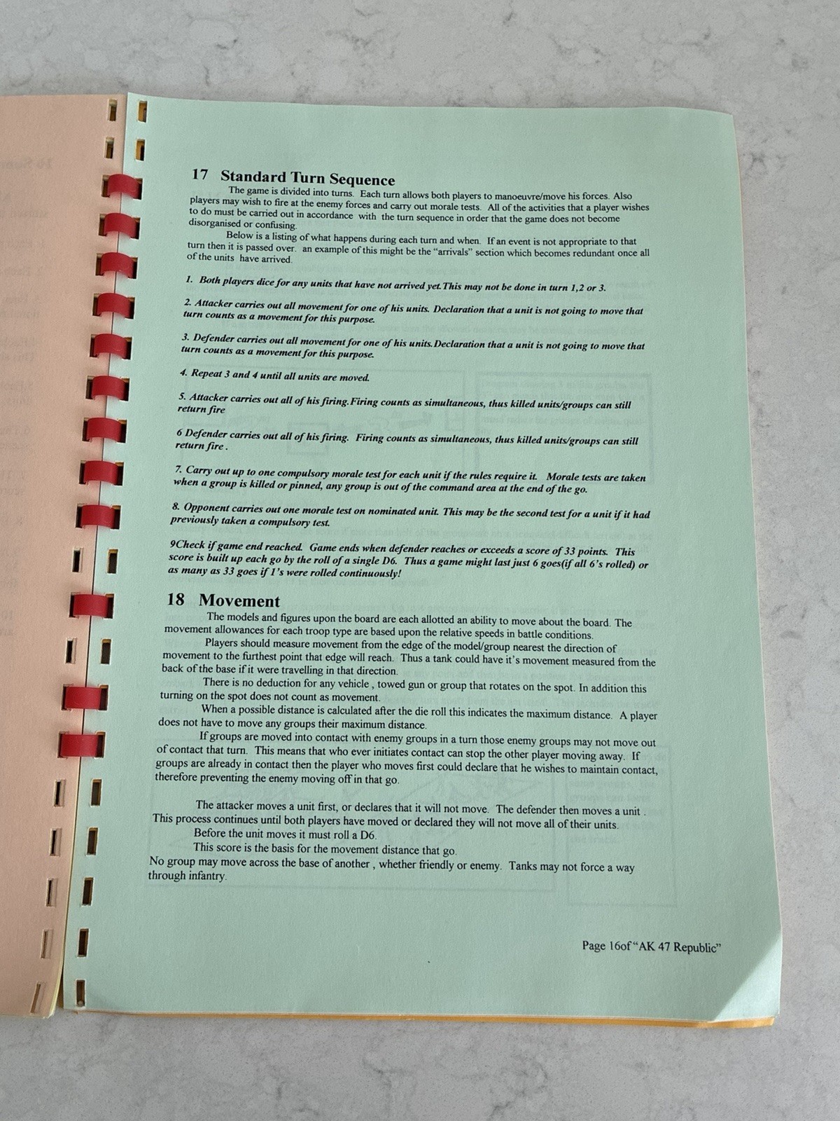 AK 47 Republic Rules for Warlord Level Battles/AK47 Supplement