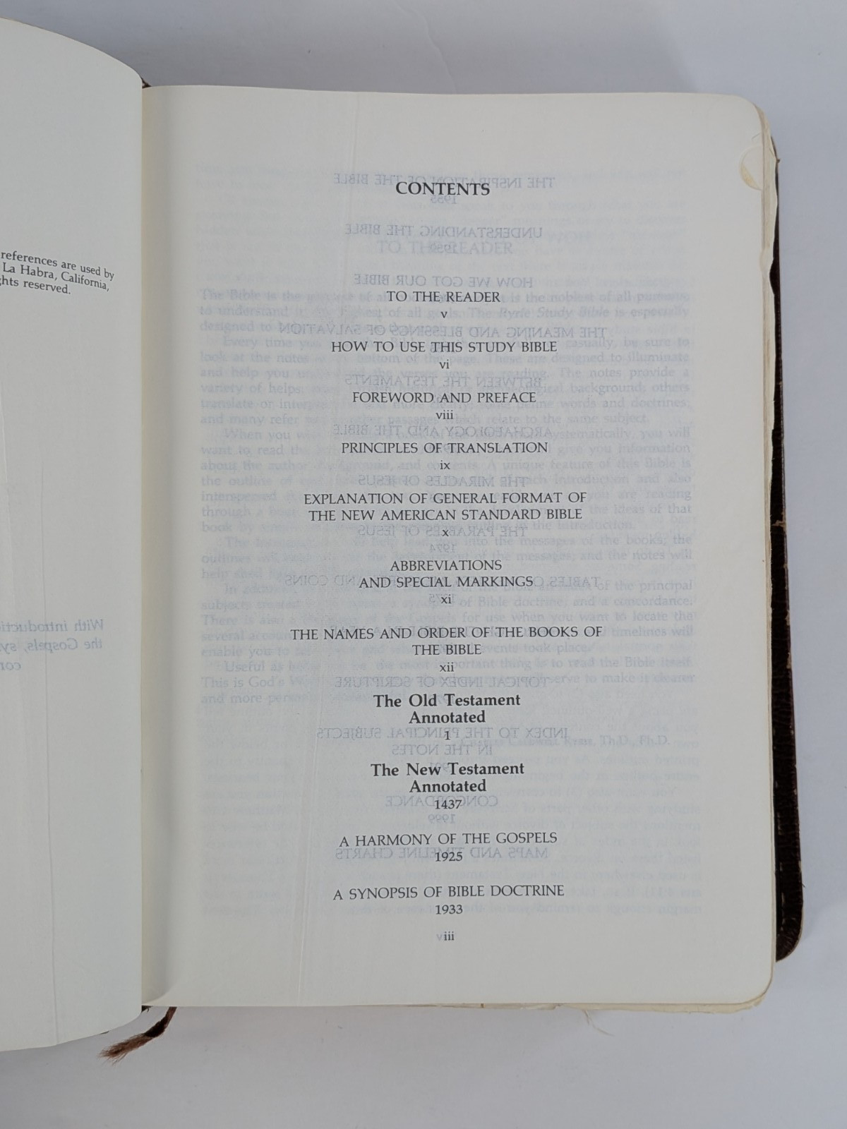 BISON GRAIN!✝️Vntg Ryrie Study Bible NASB 1978 Red Letter Moody Press Tab Index