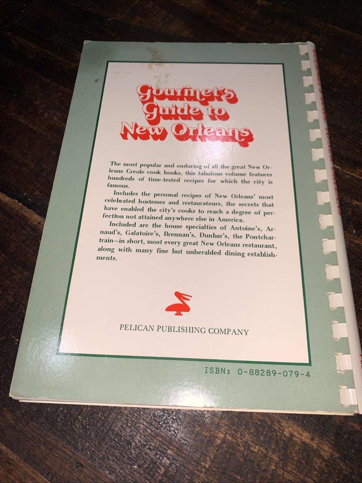VTG 1975 Gourmet’s Guide To New Orleans Creole Cookbook