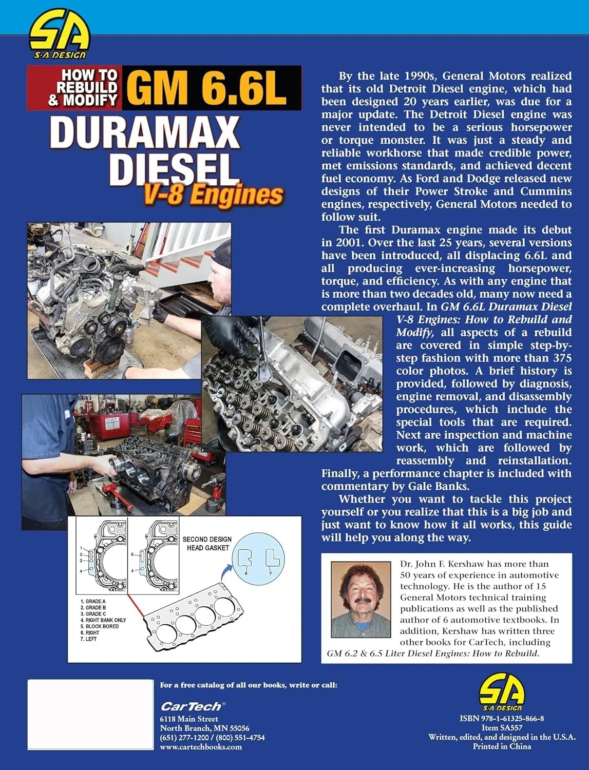 SA557 GM 6.6L Duramax Diesel V-8 Engines How to Rebuild and Modify LLY LBZ LB7