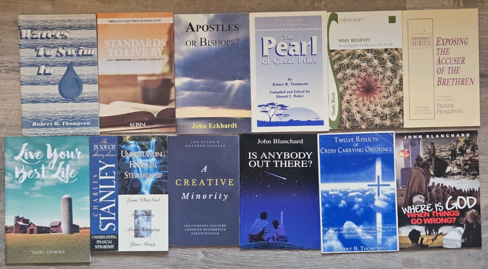 Mixed Lot Of 12 Christian Subject Devotional, Inspirational, & Prayer Books.