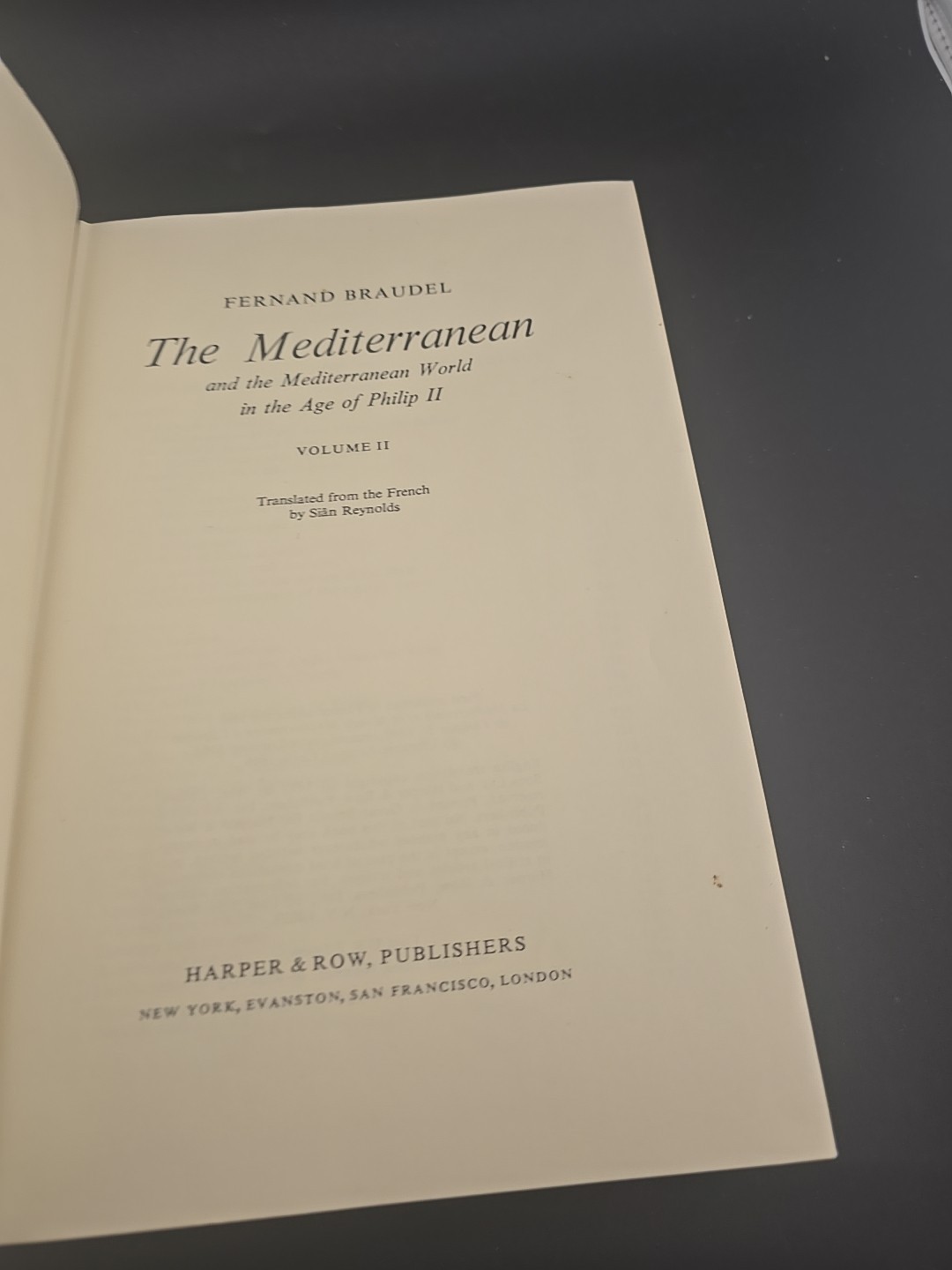 Braudel Mediterranean Age Philip II Vol 1 2 HC 1973 Set History VG