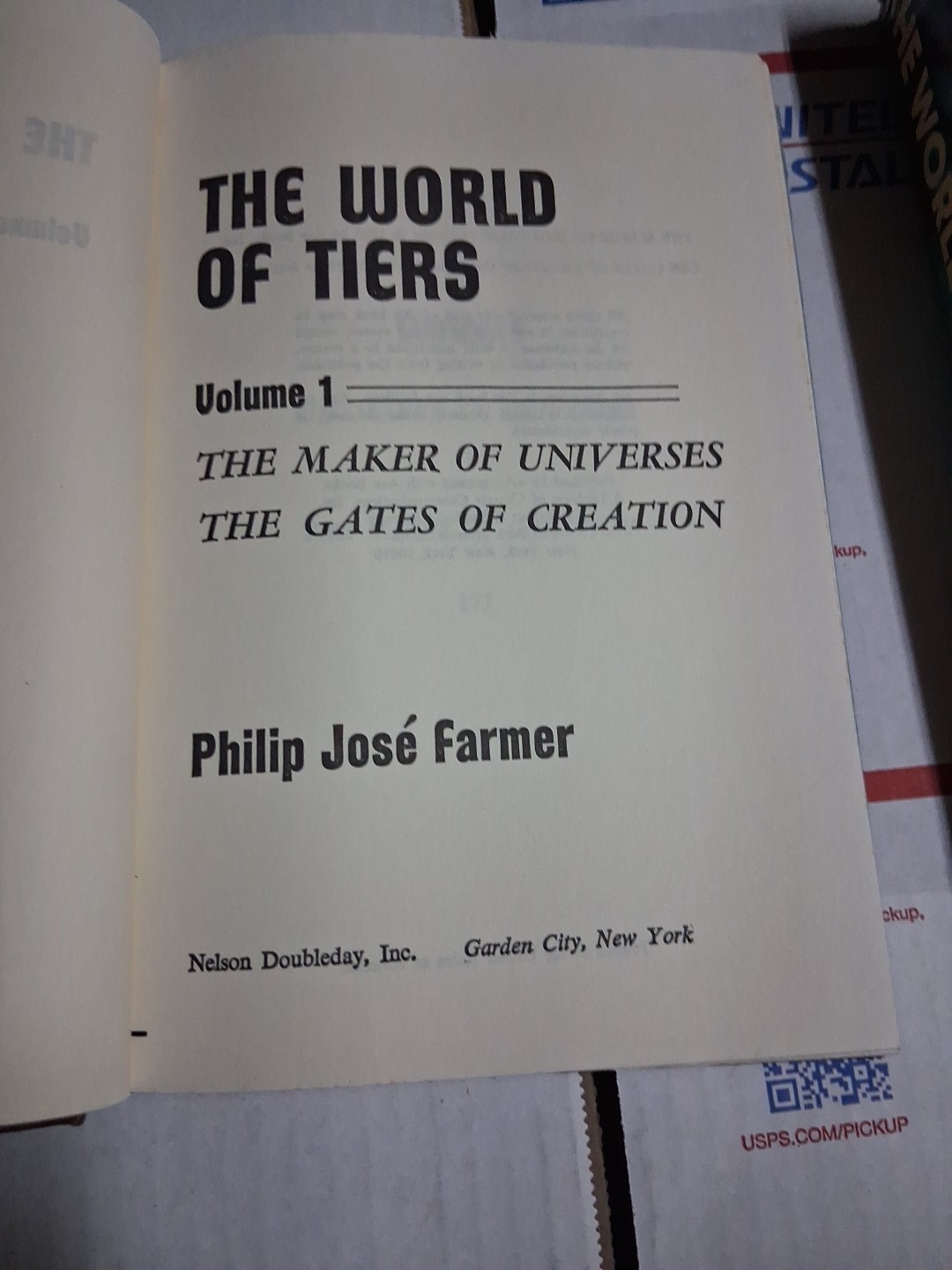 THE WORLD OF TIERS Vol 1 & 2 by Philip Jose Farmer Book Club Edition HC/DJ Set