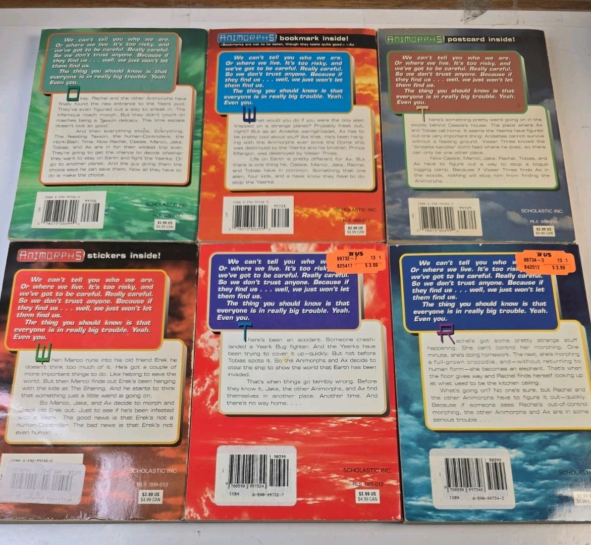 ANIMORPHS series 1-25 Complete set Plus 28, 29, 30 K.A Applegate Lot Of 28 Books