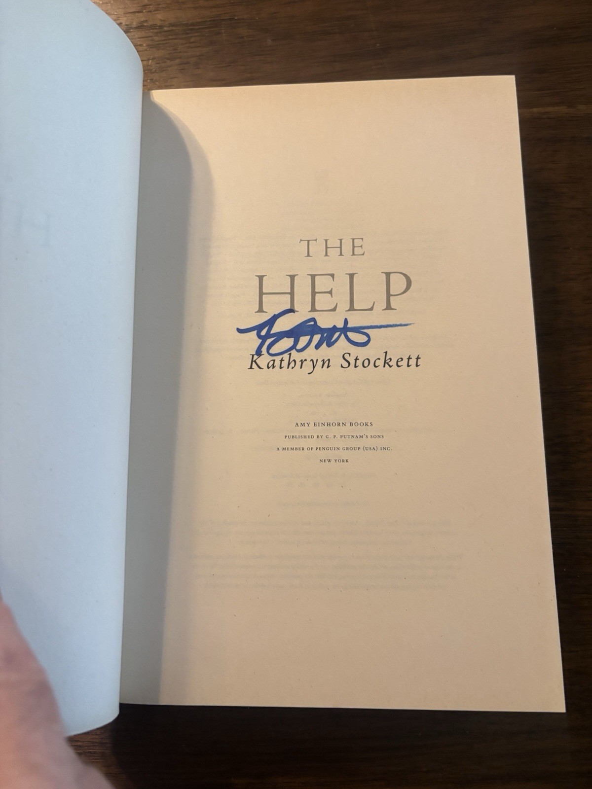 SIGNED The Help By Kathryn Stockett 1st Edition Later Printing 2009 HCDJ