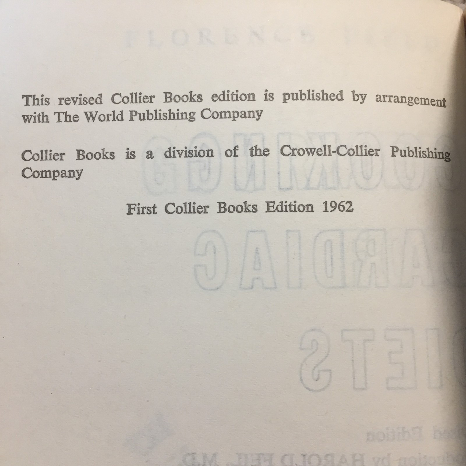 Gourmet Cooking For Cardiac Diets Florence Field 1962 Collier Books Cookbooks