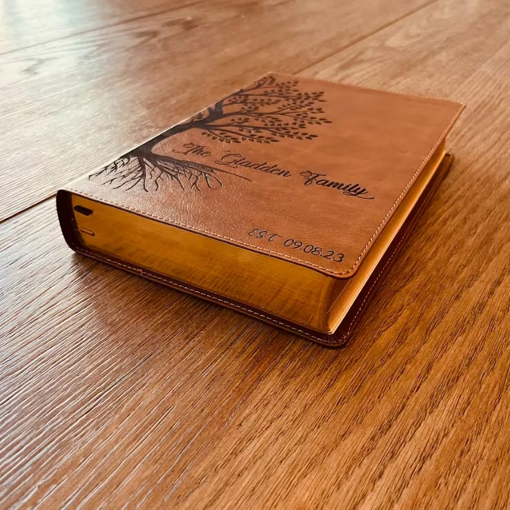 Personalized Family Tree Bible | Custom NKJV Journaling Bible | Christian Gifts