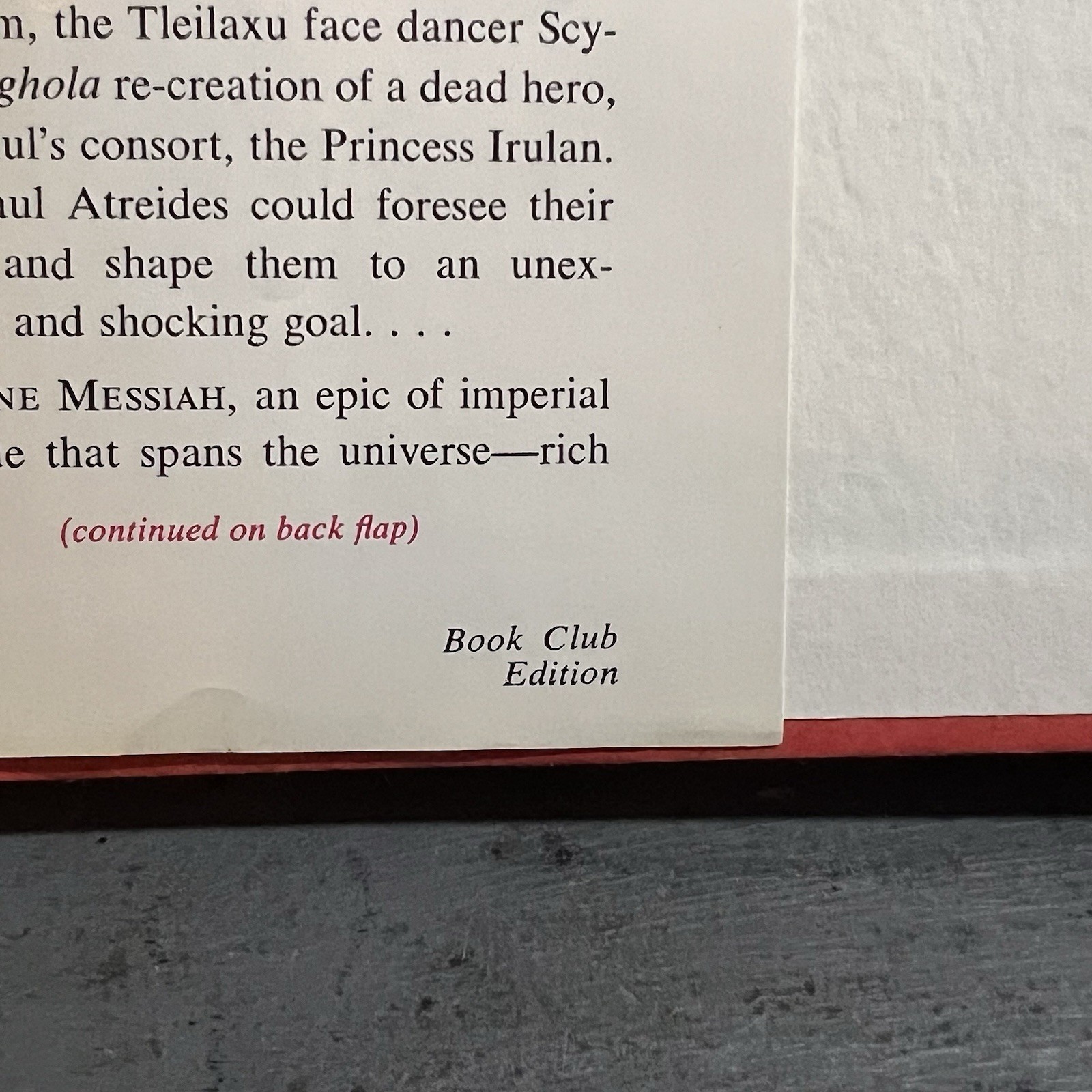 Dune Messiah By Frank Herbert 1969 BCE HCDJ Gutter code H17 Hardcover Book Club