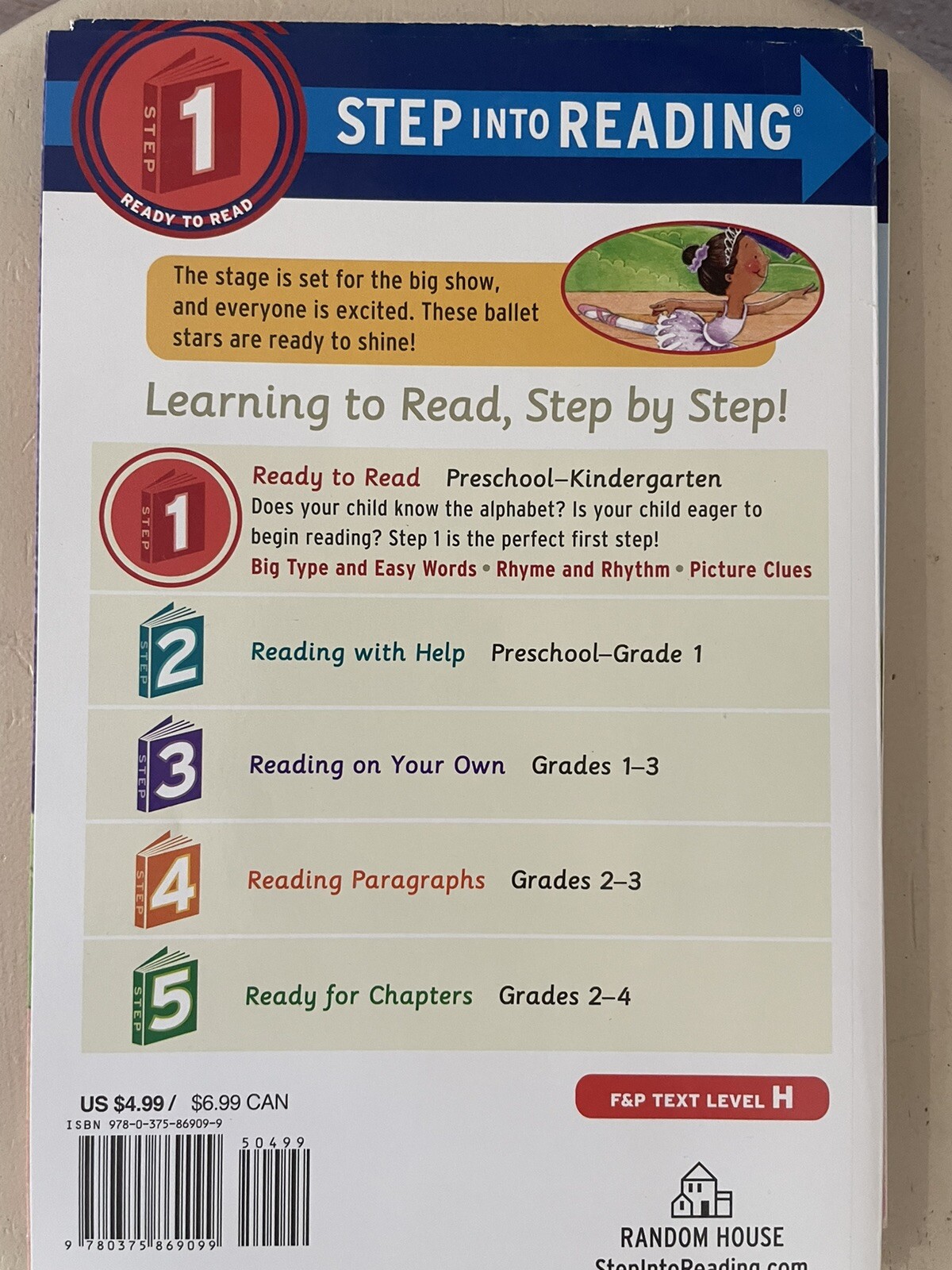 Step Into Reading STEP 1 Ready to Read 4 Books, Paperbacks